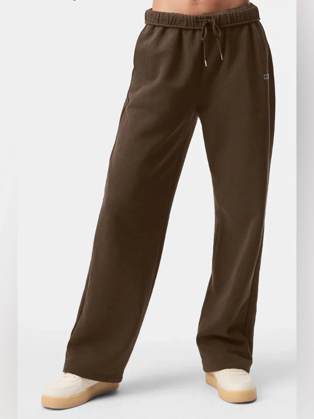 ALO Yoga Straight Leg Pants in Dark Brown
